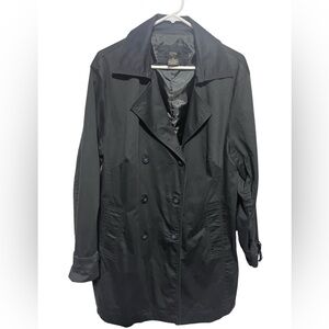 Great Northwest Women's Black Double-Breasted Coat